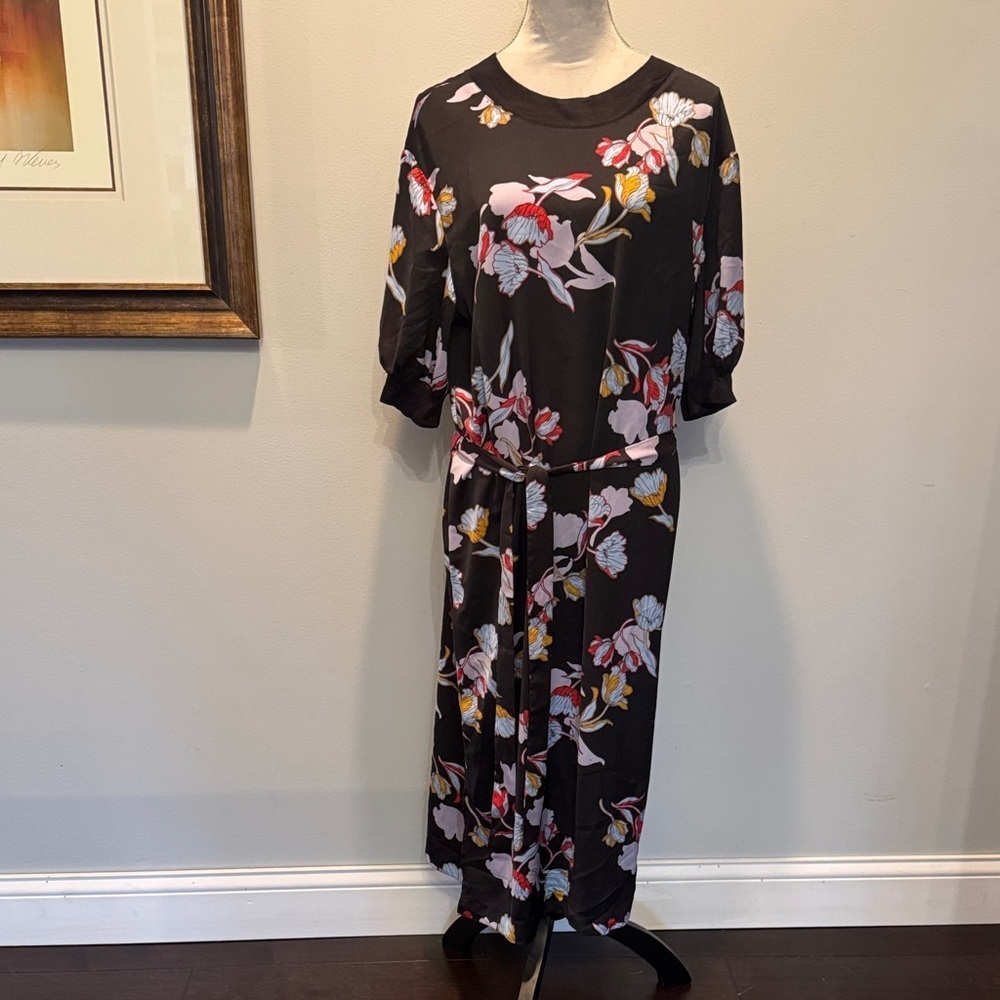 Who What Wear Black and Floral Dress